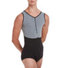 Men's Two Tone Zip Front Leotard